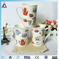 round ceramic mugs with decal